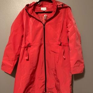 NWT 2X Dress barn Hot Pink Rain Jacket